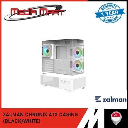 ZALMAN CHRONIX ATX CASING BLACK/WHITE