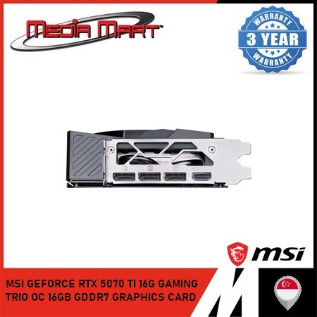 MSI GEFORCE RTX 5070 TI 16G GAMING TRIO OC 16GB GDDR7 GRAPHICS CARD