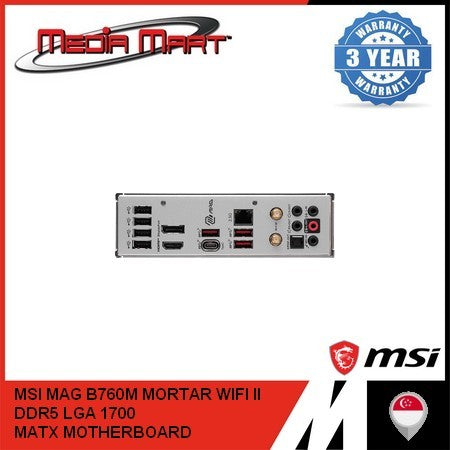 MSI MAG B760M MORTAR WIFI II M-ATX MOTHERBOARD