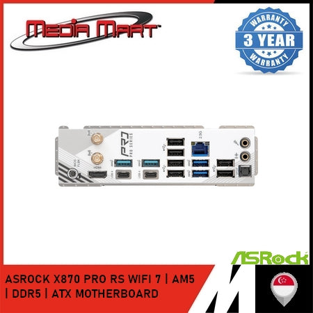 ASROCK X870 PRO RS WIFI 7 | AM5 | DDR5 | ATX MOTHERBOARD