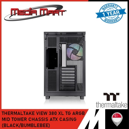 THERMALTAKE VIEW 380 XL TG ARGB MID TOWER CHASSIS ATX CASING (BLACK/BUMBLEBEE)
