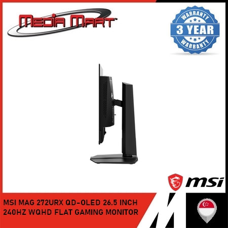 MSI MAG 272URX QD-OLED 26.5 INCH 240HZ WQHD FLAT GAMING MONITOR