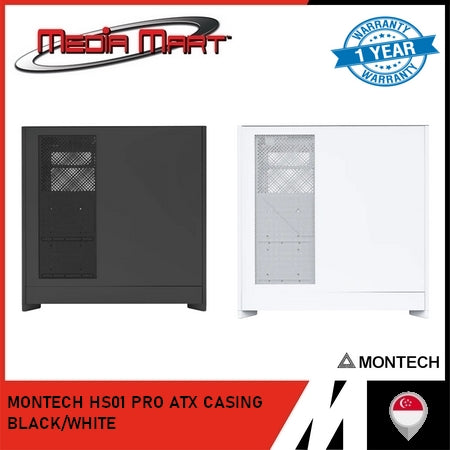 MONTECH HS01/HS01 PRO ATX CASING BLACK/WHITE