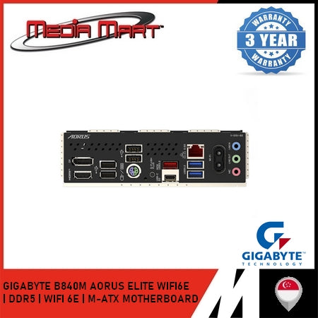 GIGABYTE B840M AORUS ELITE WIFI6E AM5 DDR5 M-ATX MOTHERBOARD