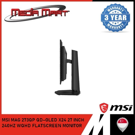 MSI MAG 273QP QD-OLED X24 27 INCH 240HZ WQHD FLATSCREEN MONITOR