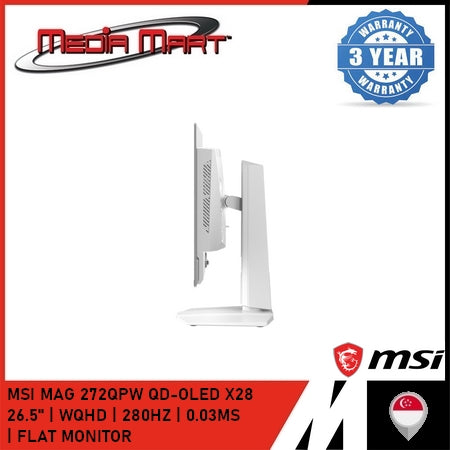 MSI MAG 272QPW QD-OLED X28 26.5" | WQHD | 0.03MS | FLAT MONITOR