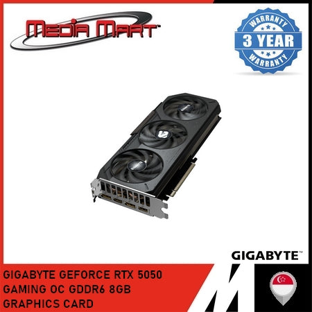 GIGABYTE GEFORCE RTX 5050 GAMING OC GDDR6 8GB GRAPHICS CARD