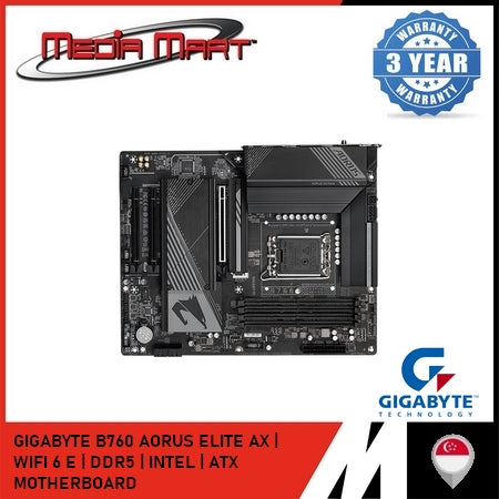 GIGABYTE B760 AORUS ELITE AX LGA 1700 DDR5 ATX MOTHERBOARD