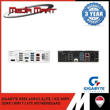 GIGABYTE B850 AORUS ELITE / ICE WIFI 7 AM5 DDR5 ATX MOTHERBOARD