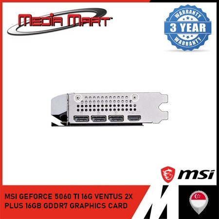 MSI GEFORCE 5060 TI 16G VENTUS 2X PLUS 16GB GDDR7 GRAPHICS CARD