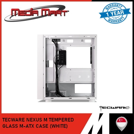 TECWARE NEXUS AIR M TEMPERED GLASS M-ATX CASE (WHITE)