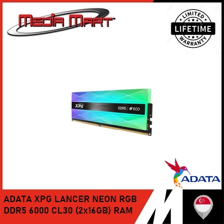 ADATA XPG LANCER NEON RGB DDR5 6000 CL30 (2x16GB) RAM