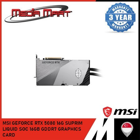 MSI GEFORCE RTX 5080 16G SUPRIM LIQUID SOC 16GB GDDR7 GRAPHICS CARD