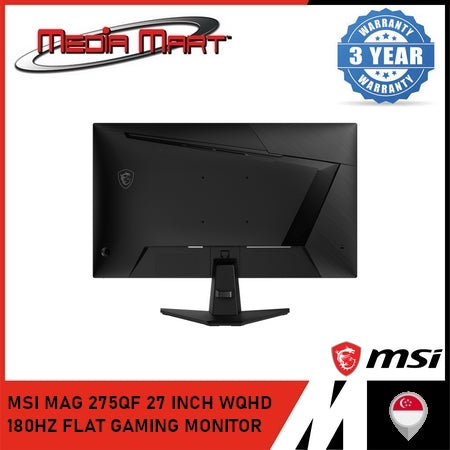 MSI MAG 275QF 27 INCH WQHD 180HZ FLAT GAMING MONITOR