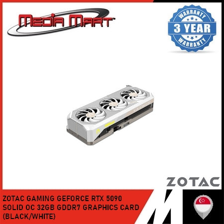 ZOTAC GAMING RTX 5090 SOLID OC 32GB GRAPHIC CARD (BLACK/WHITE)