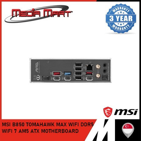 MSI B850 TOMAHAWK MAX WIFI DDR5 WIFI 7 AM5 ATX MOTHERBOARD
