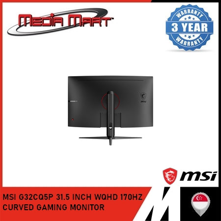 MSI G32CQ5P 31.5 INCH WQHD 170HZ CURVED GAMING MONITOR