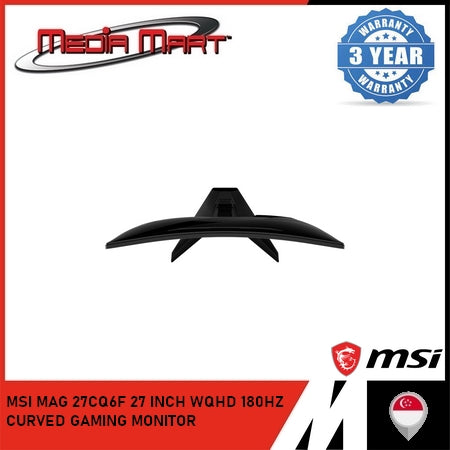 MSI MAG 27CQ6F 27 INCH WQHD 180HZ CURVED GAMING MONITOR