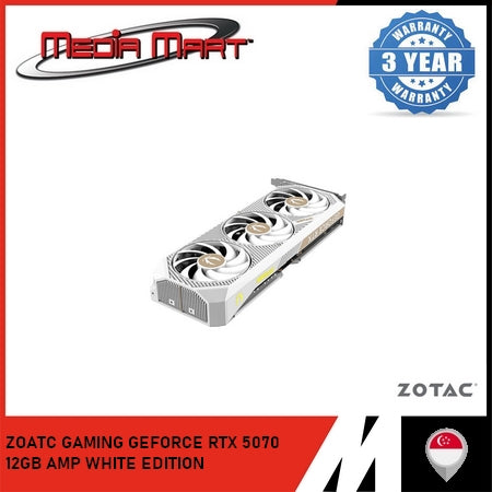 ZOTAC GAMING RTX 5070 AMP WHITE 12GB GRAPHIC CARD