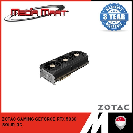 ZOTAC GAMING RTX 5080 SOLID OC 16GB GRAPHIC CARD