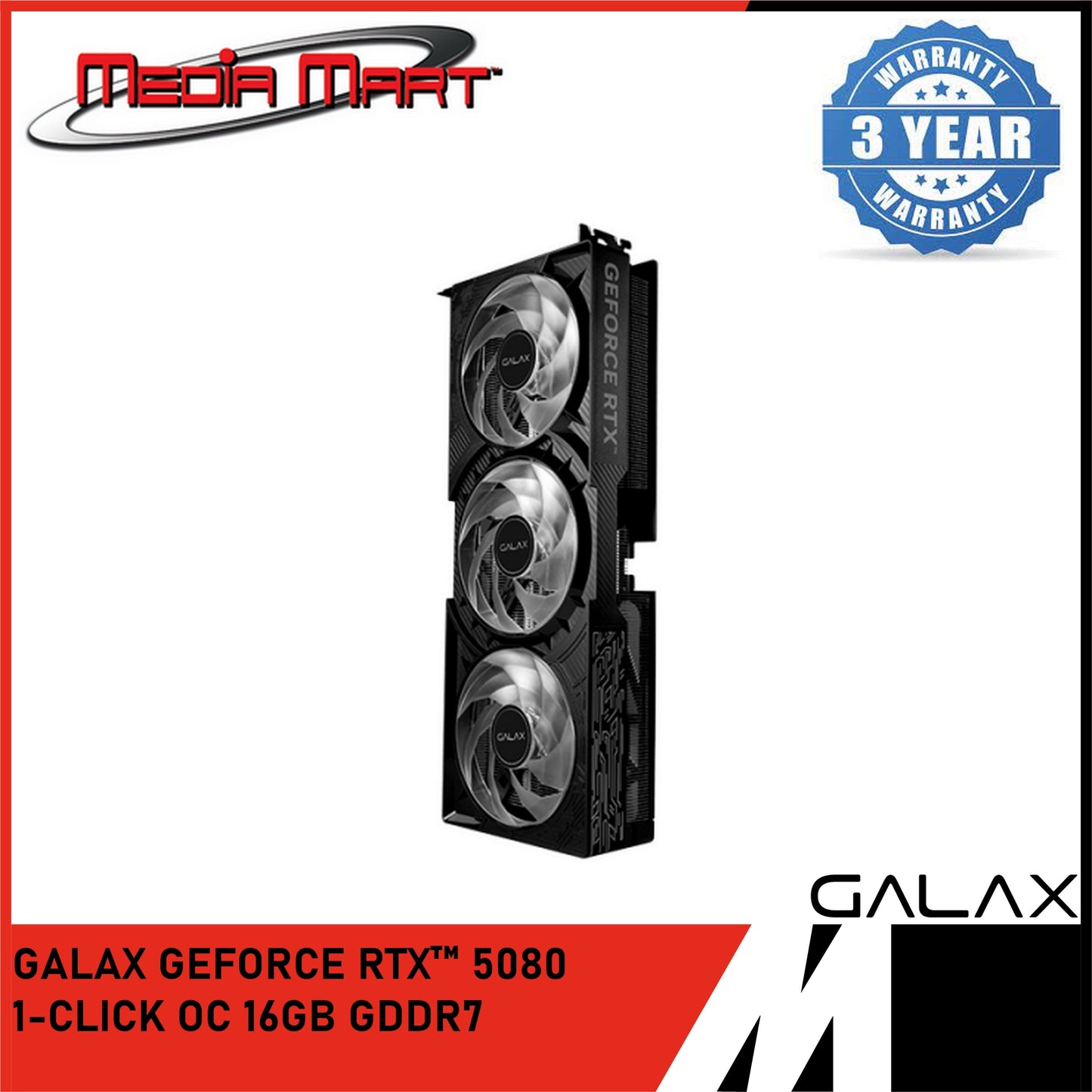GALAX GEFORCE RTX™ 5080 1-CLICK OC 16GB GDDR7 GRAPHIC CARD