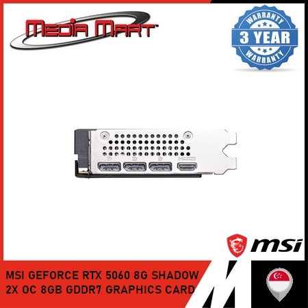 MSI GEFORCE RTX 5060 8G SHADOW 2X OC 8GB GDDR7 GRAPHICS CARD