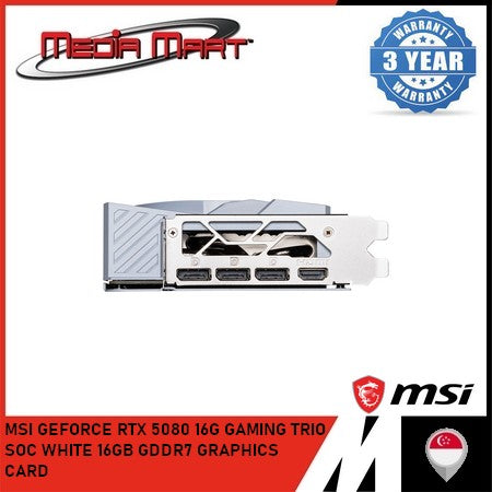 MSI GEFORCE RTX 5080 16G GAMING TRIO OC WHITE 16GB GDDR7 GRAPHICS CARD