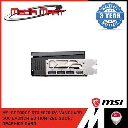 MSI GEFORCE RTX 5070 12G VANGUARD SOC LAUNCH EDITION 12GB GDDR7 GRAPHICS CARD