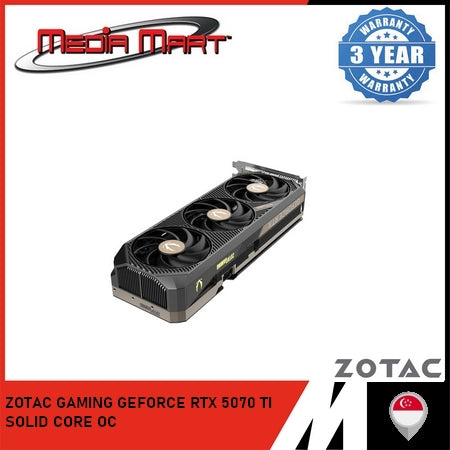 ZOTAC GAMING RTX 5070 Ti SOLID OC 16GB GRAPHIC CARD