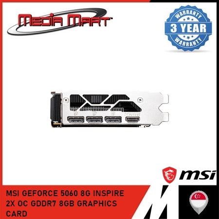 MSI GEFORCE RTX 5060 8G INSPIRE 2X OC GDDR7 8GB GRAPHICS CARD
