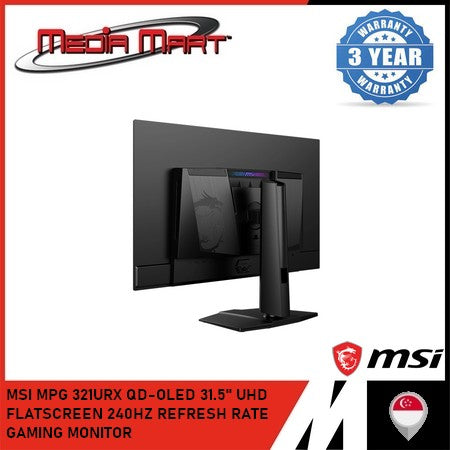MSI MPG 321URX QD-OLED 31.5" UHD FLATSCREEN 240HZ REFRESH RATE GAMING MONITOR