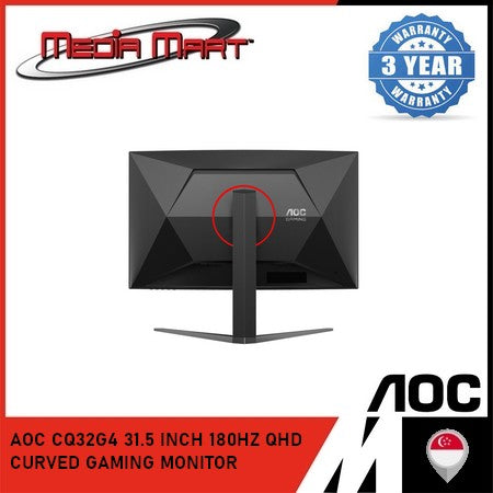 AOC CQ32G4 31.5 INCH 180HZ QHD CURVED GAMING MONITOR