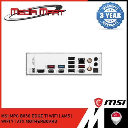 MSI MPG B850 EDGE TI WIFI | AMD AM5 | WIFI 7 | ATX MOTHERBOARD
