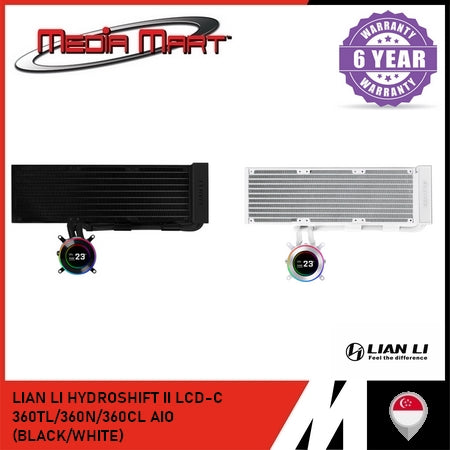 LIAN LI HYDROSHIFT II LCD-C 360CL/360TL/360N AIO (BLACK/WHITE)