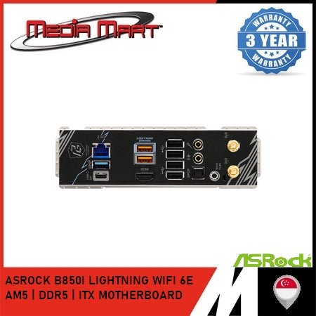 ASROCK B850I LIGHTNING WIFI 6E AM5 | DDR5 | ITX MOTHERBOARD
