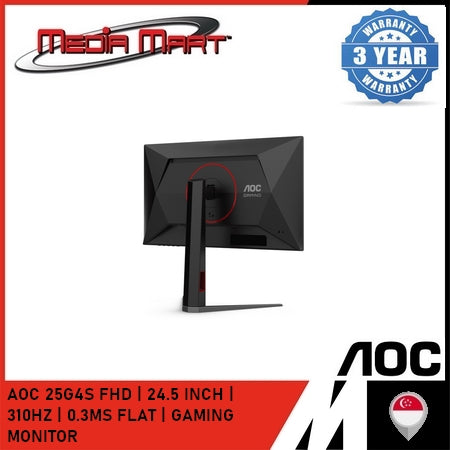 AOC 25G4S FHD | 24.5 INCH | 310HZ | 0.3MS FLAT | GAMING MONITOR