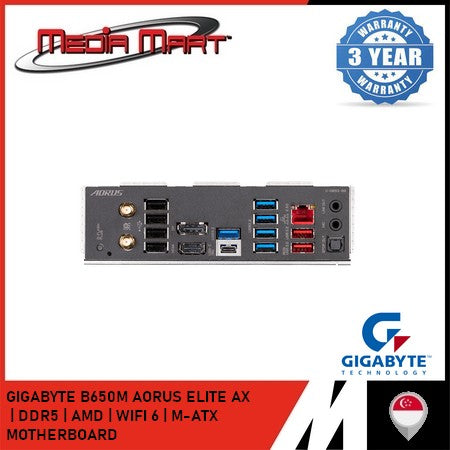 GIGABYTE B650M AORUS ELITE AX AM5 DDR5 M-ATX MOTHERBOARD