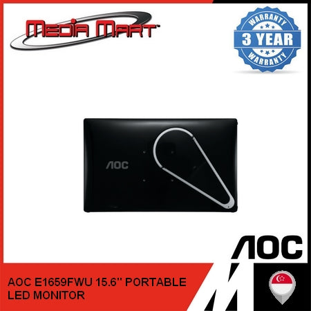 AOC E1659FWU 15.6" PORTABLE LED MONITOR 60HZ REFRESH RATE