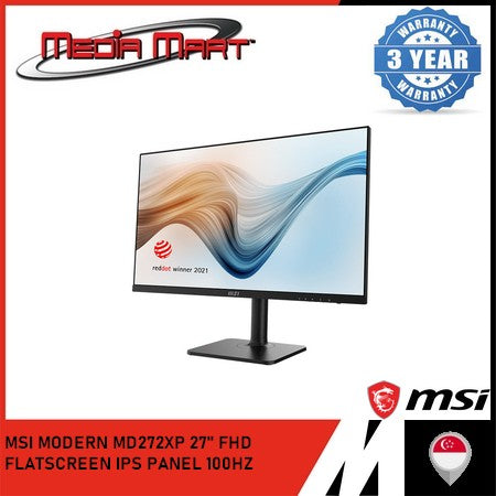 MSI MODERN MD272XP | 27" FHD / MONITOR 100HZ REFRESH RATE / IPS PANEL / FLATSCREEN / HDMI 1.4B / DP 1.2A