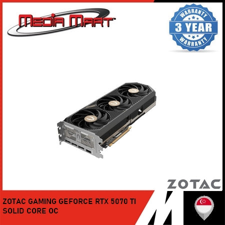 ZOTAC GAMING RTX 5070 Ti SOLID OC 16GB GRAPHIC CARD