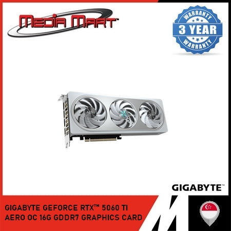 GIGABYTE GEFORCE RTX™ 5060 TI AERO OC 16G GDDR7 GRAPHICS CARD