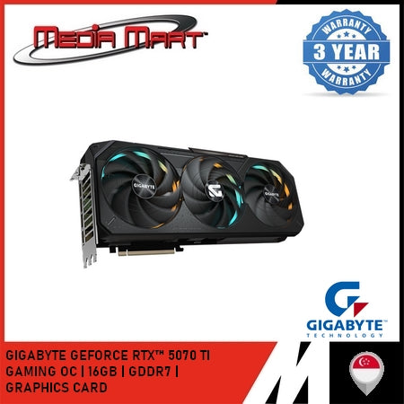 GIGABYTE GEFORCE RTX™ 5070 TI GAMING OC 16G GRAPHICS CARD