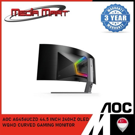 AOC AG456UCZD 44.5 INCH 240HZ OLED WQHD CURVED GAMING MONITOR