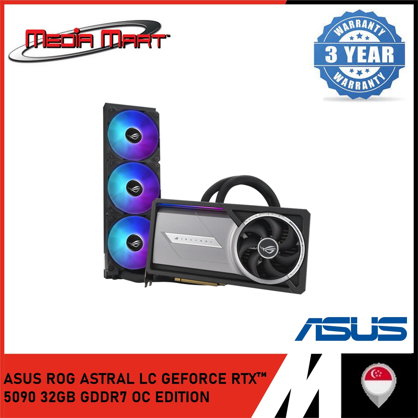 ASUS ROG ASTRAL LC GEFORCE RTX 5090 32GB GDDR7 OC EDITION GRAPHIC CARD