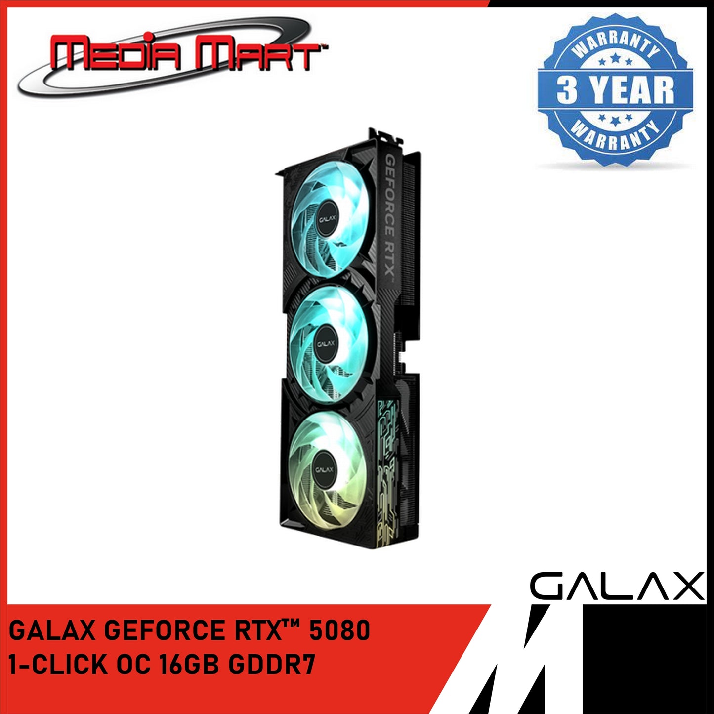 GALAX GEFORCE RTX™ 5080 1-CLICK OC 16GB GDDR7 GRAPHIC CARD