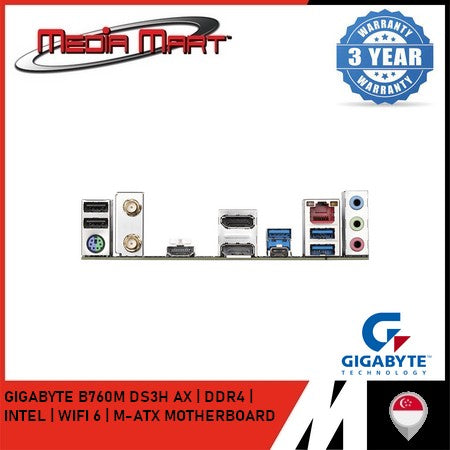 GIGABYTE B760M DS3H AX DDR4 LGA 1700 M-ATX MOTHERBOARD