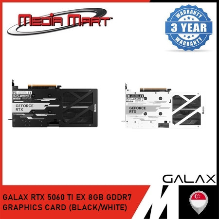 GALAX RTX 5060 TI EX 8GB GDDR7 GRAPHICS CARD (BLACK/WHITE)