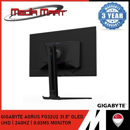 GIGABYTE AORUS FO32U2 31.5" OLED UHD 240Hz 0.03MS GAMING MONITOR