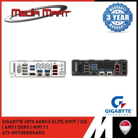 GIGABYTE X870 AORUS ELITE / ICE WIFI7 DDR5 AMD AM5 ATX MOTHERBOARD