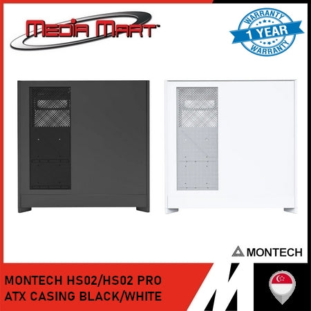 MONTECH HS02/HS02 PRO ATX CASING BLACK/WHITE